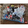 Image 1 : Pallet Lot - Kitchen Grouping : Travel Mugs; Blender; Cutlery; Large Juice Dispenser; etc