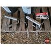 Image 2 : Pallet Lot: Partial Pails of Oil ; Oil Drain Pans; Grease Guns (2); Filter Wrenches