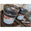 Image 3 : Pallet Lot: Partial Pails of Oil ; Oil Drain Pans; Grease Guns (2); Filter Wrenches
