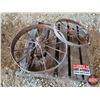 Image 1 : Steel Wheels (2) : 32"Dia & 24"Dia