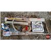 Image 1 : Pallet Lot ~ Cattle Handling : Calf Chains/Handles; Cattle Prods (2); Medical Supplies; Stock Doctor