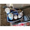 Image 8 : Pallet Lot ~ Cattle Handling : Calf Chains/Handles; Cattle Prods (2); Medical Supplies; Stock Doctor