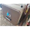 Image 8 : Pallet Lot: Fire Proof File Drawer/Safe ; TV Tables; Potato Bin; Cast Iron Anchor (15LBS); Portapott