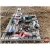 Image 1 : Pallet Lot ~ Tools/Shop Items : Compound Mitre Saw; Angle Grinders; Skil Saw; Drills; Recip Saw; Jig