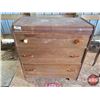 Image 1 : Antique Waterfall 3 Drawer Dresser (36"H x 33-1/2"W x 17-1/2"D)