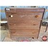 Image 2 : Antique Waterfall 3 Drawer Dresser (36"H x 33-1/2"W x 17-1/2"D)