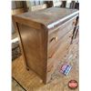 Image 4 : Antique Waterfall 3 Drawer Dresser (36"H x 33-1/2"W x 17-1/2"D)