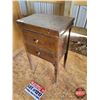 Image 4 : Antique Side Table (2 Drawer) (28"H x 17"W x 12"D)