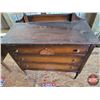 Image 3 : Antique 3 Drawer Dresser w/Mirror (68"H x 38"W x 18"D)