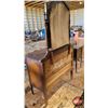 Image 9 : Antique 3 Drawer Dresser w/Mirror (68"H x 38"W x 18"D)