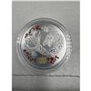 Image 2 : NEW 1 oz RED COLOURED  DRAGON LUNA YEAR FINE SILVER .9999 COIN  UNC