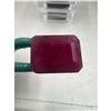 Image 1 : 7.67 CT NATURAL RUBY  EMERALD CUT WITH INSURANCE REPLACEMENT  VALUE $4000 CERTIFICATION