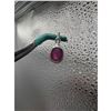Image 1 : 6.30  CT NATURAL RUBY SILVER PENDANT OVAL CUT CERTIFICATION