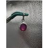 Image 2 : 6.30  CT NATURAL RUBY SILVER PENDANT OVAL CUT CERTIFICATION