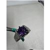 Image 4 : BRAND NEW  GENUINE AMETHYST ADJUSTABLE RING
