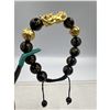 Image 2 : BRAND NEW FENG SHUI BLACK OBSIDISN WITH SAGIN PIXIU BRACELET