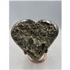 Image 1 : 4 X 3.5 INCH  PYRITE CLUSTER HEART