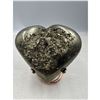 Image 5 : 4 X 3.5 INCH  PYRITE CLUSTER HEART