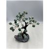 Image 1 : 5 X 5 INCH  GREEN AVENTURINE WITH AMETHYST BASE BOSAI TREE