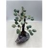 Image 2 : 5 X 5 INCH  GREEN AVENTURINE WITH AMETHYST BASE BOSAI TREE