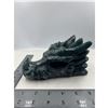 Image 5 : 6 X 3 INCH MOSE AGATE DRAGON SKULL