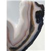 Image 8 : 10 INCH PINK AND BLACK UNQUIE NATURAL FORMATION AGATE SLICE