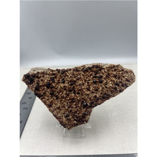 5.7 X 3 INCH  RED GARNET ON MATRIX SPECIEN