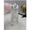 Image 4 : 4 INCH  CLEAR QUARTZ TOWER IN AURA INCULSION