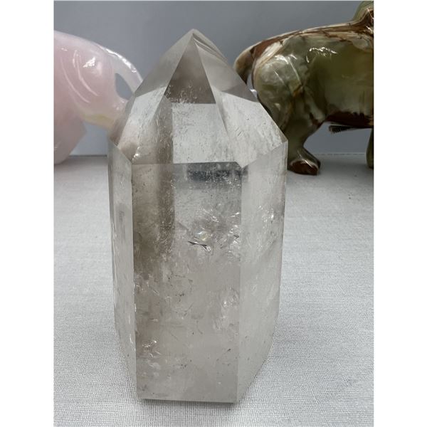 3.4 INCH SMOKY QUARTZ TOWER