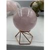 Image 1 : 2.2 INCH  57.9 MM  ROSE QUARTZ SPHERE