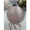 Image 3 : 2.2 INCH  57.9 MM  ROSE QUARTZ SPHERE