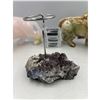 Image 1 : 4.6 INCH HIGH GRADE AMETHYST CANDLE HOLDER
