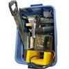 Image 2 : Shelf lot of - Staple Gun, Tools, Saw, Light, Addidas Bag, Gloves, Etc.