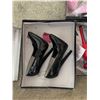 Image 2 : Group of 5 Various Heels - Black/6, Pink/8, Black/5, Red/14, Red/5