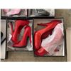Image 3 : Group of 5 Various Heels - Black/6, Pink/8, Black/5, Red/14, Red/5