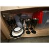 Image 2 : Bottom Shelf of Misc - China/Plates/Cups, Helmet, Shave Cream, Etc.