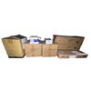 Image 1 : Shelf lot of Misc - Compost Spreader, Gloves, Projector Ceiling Mount, Shaker/Frother, 2x2 Recessed 