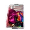 Image 3 : 3 Totes of Misc - Bras, Colourful Clothing, Rainbow Tape, Fantasy Candles, Gloves, Costumes, Etc.