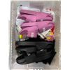 Image 4 : 2 Shelves of Various Coloured Wigs, Witch Hats, Flip Flops, Etc.