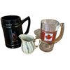 Image 3 : Shelf lot of Misc - Coffee Mugs, Cups, Ash Tray, Candle Holder, Etc.