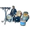 Image 2 : Group of Decor - Clock, Candles, Sailor, Mini Drums, Vase, Etc