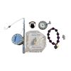 Image 1 : Group of Misc - Clock, Ring, Sterling Sivler Rabbit Pendant, (Possibly Diamond Charm), Bracelet & Fi