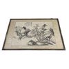 Image 1 : Framed Asian Brush Painting Scroll - Nature