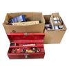Image 1 : Mixed Lot of Automotive Tools & Gauges - Includes Hose Attachments, Spark Plug Gauges, and Boxes of 