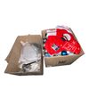 Image 2 : Box Lot of Decorative Glassware, Holiday Ornaments & Artificial Plants