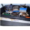 Image 2 : Large Tote of Automotive Headlamps, Wiper Blades, Bed Sheet Set & Support Poles