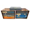 Image 1 : Pair of Vintage Brown and Blue Steel Tool Drawer Cabinets w/Contents