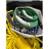 Image 2 : Heavy-Duty Yellow Utility Rope with Electrical Reel, Bucket, and Tools