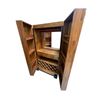 Image 2 : Solid Wood Double-Door Bar Cabinet with Shelves, Drawer & Wine Rack