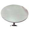Image 2 : Set of 2 White Round Bistro Tables with Chrome Adjustable Bases